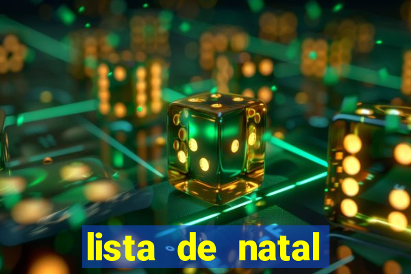 lista de natal para imprimir